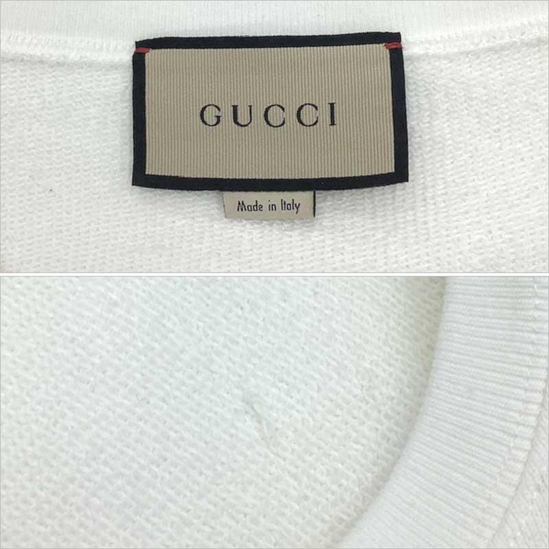 GUCCI グッチ スウェット トレーナー コットン ホワイト #XXL GUCCI グッチ スウェット トレーナー コットン ホワイト #XXL