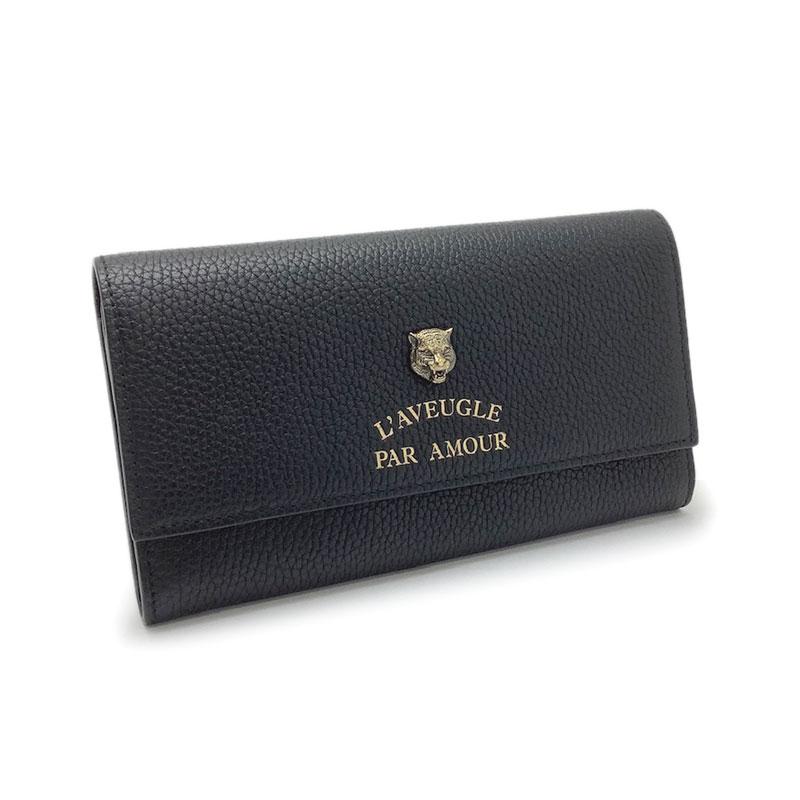 GUCCI グッチ アニマリエ コンチネンタルウォレット レザー