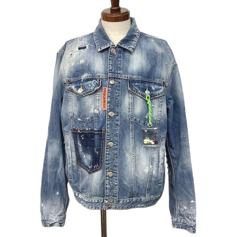 Dsquared2 ディースクエアード デニムジャケット コットン Dsquared2 ディースクエアード デニムジャケット コットン