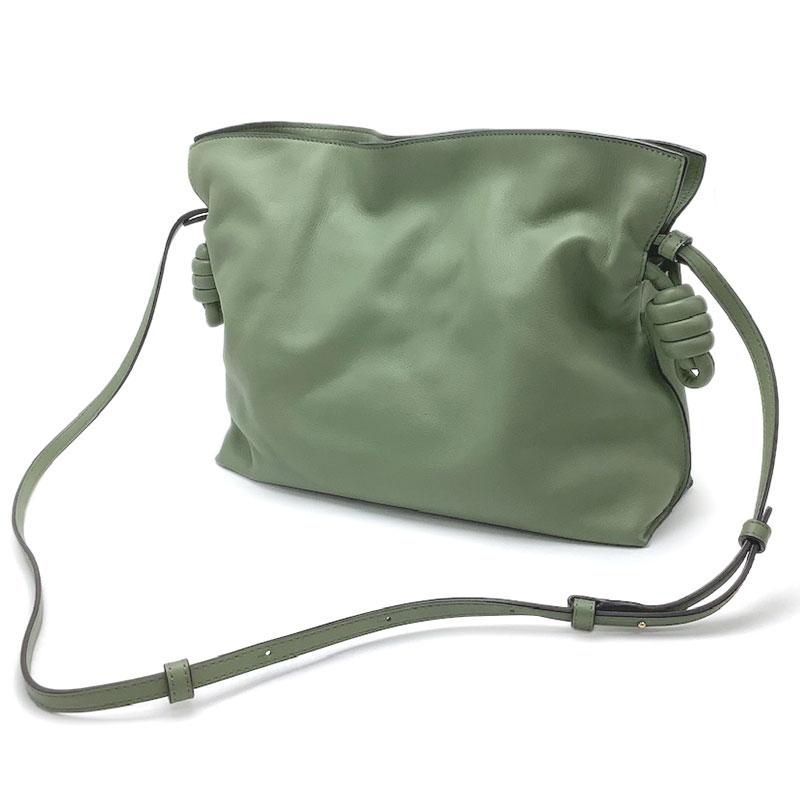 ロエベ　loewe ポーチ　巾着　ハンドバッグ　緑 ロエベ loewe ポーチ 巾着 ハンドバッグ 緑