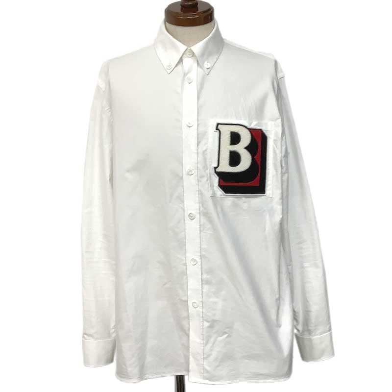 BURBERRY バーバリー オーバーサイズシャツ コットン ホワイト #M 
