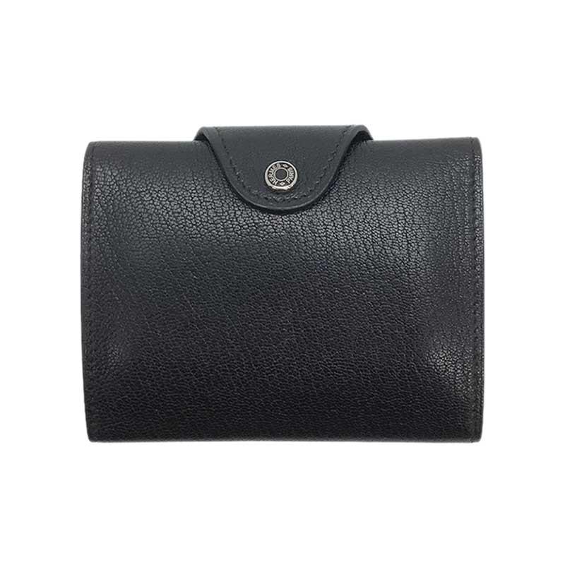 エルメス マネークリップ エプソン ダークブラウン パラジウム金具 二