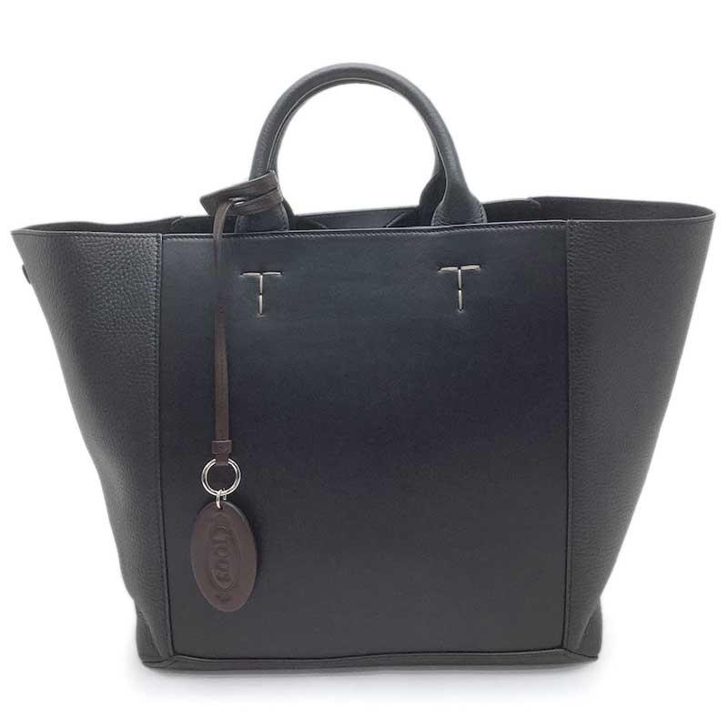 TOD'S トッズ ダブルアップ ミディアム トートバッグ レザー ブラック