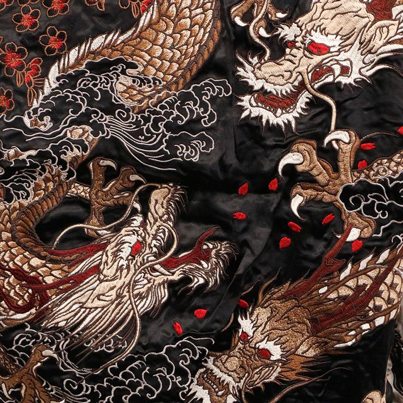絡繰魂 スカジャン 粋 からくりだましい 新 龍群 刺繍 和柄