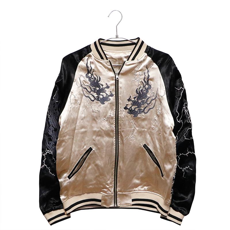 絡繰魂 スカジャン 粋 からくりだましい いき 駿河湾 鬼鷲 刺繍