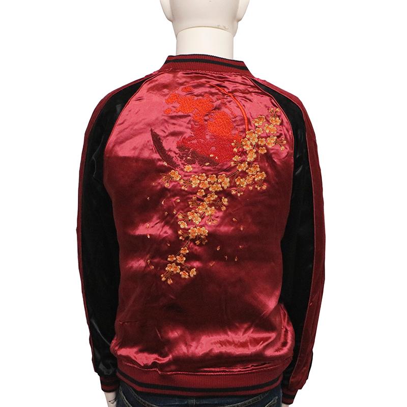 絡繰魂 粋 からくりだましい いき 満月に狼 咆哮 刺繍 和柄 リバ