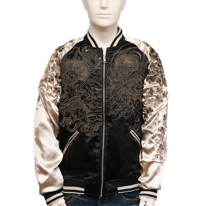 絡繰魂 スカジャン 粋 からくりだましい いき 風神雷神 和美