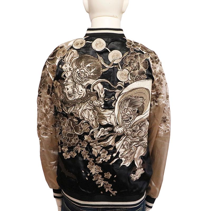 絡繰魂 スカジャン 粋 からくりだましい いき 風神雷神 和美