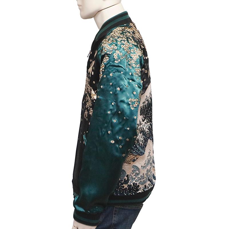 絡繰魂 スカジャン 粋 からくりだましい いき 神奈川沖裏波 葛飾