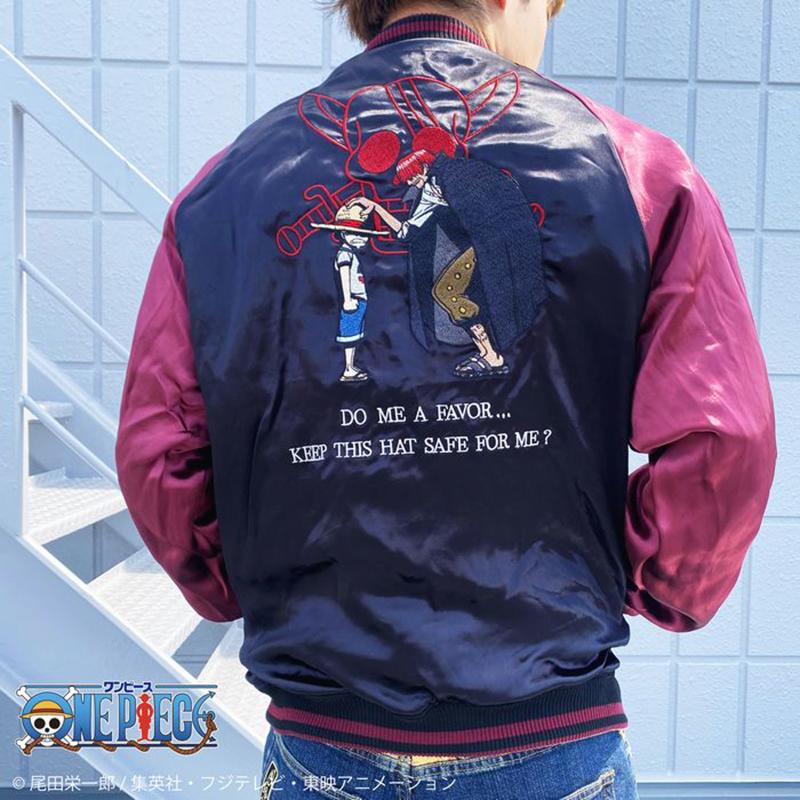 絡繰魂　シャンクス　ONE PIECE　コラボ　スカジャン　リバーシブル　刺繍 絡繰魂 シャンクス ONE PIECE コラボ スカジャン リバーシブル