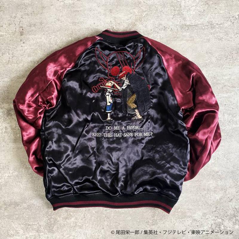 絡繰魂 スカジャン からくりだましい × ONE PIECE ワンピース 赤