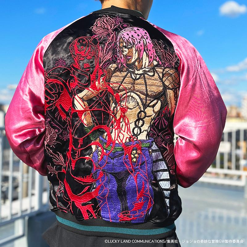 絡繰魂 スカジャン × JOJO 帝王 ディアボロ リバ−シブル 234092 絡繰魂 スカジャン × JOJO 帝王 ディアボロ リバ−シブル 234092