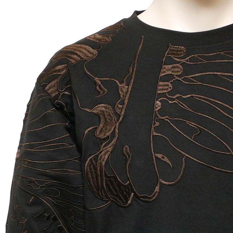 絡繰魂 粋 がしゃ髑髏 刺繍 和柄 長袖Tシャツ 241026 からくり 絡繰魂 粋 がしゃ髑髏 刺繍 和柄 長袖Tシャツ 241026 からくり