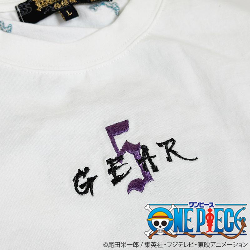 絡繰魂 からくりだましい × ONE PIECE ワンピース ギア5 半袖Tシャツ 242001 半袖 Ｔシャツ カットソー モンキー・D・ルフィ ギア5 太陽神 ニカ 刺繍｜kyoto1207｜15