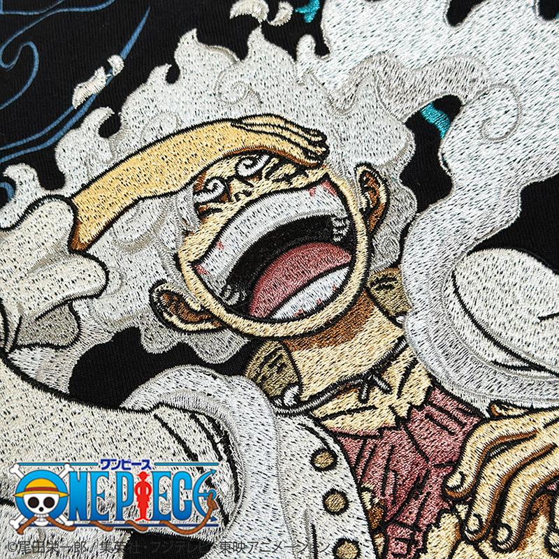 絡繰魂 からくりだましい × ONE PIECE ワンピース ギア5 半袖Tシャツ 242001 半袖 Ｔシャツ カットソー モンキー・D・ルフィ ギア5 太陽神 ニカ 刺繍｜kyoto1207｜16