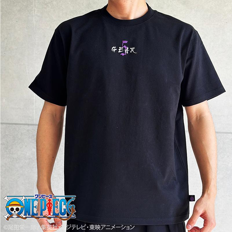 絡繰魂 からくりだましい × ONE PIECE ワンピース ギア5 半袖Tシャツ 242001 半袖 Ｔシャツ カットソー モンキー・D・ルフィ ギア5 太陽神 ニカ 刺繍｜kyoto1207｜04