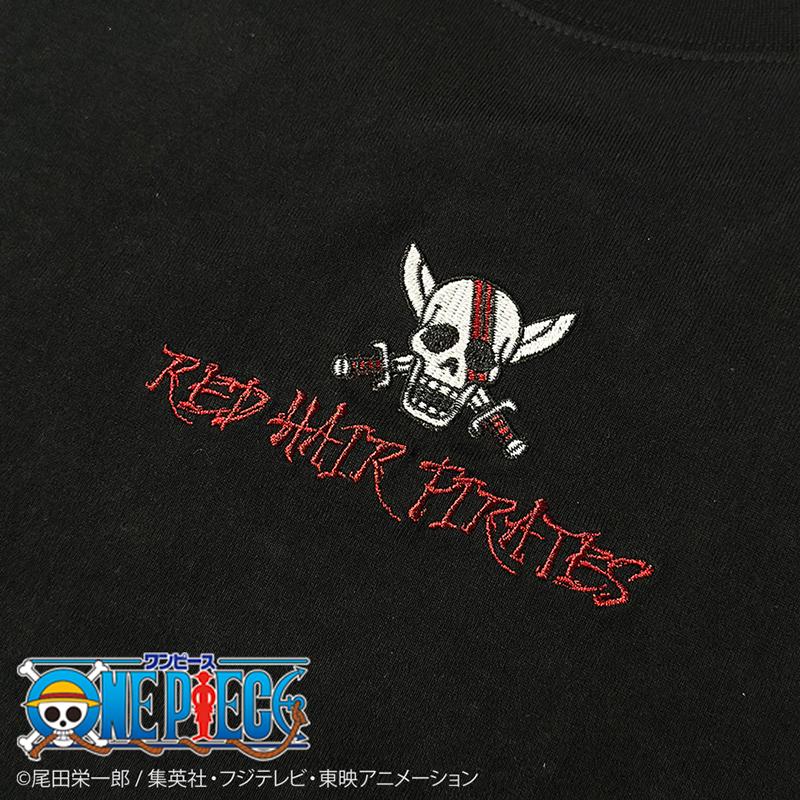 絡繰魂 からくりだましい × ONE PIECE ワンピース 赤髪のシャンクス 半袖Tシャツ 242002 半袖 Ｔシャツ Tee カットソー 四皇 赤髪 シャンクス 刺繍｜kyoto1207｜14