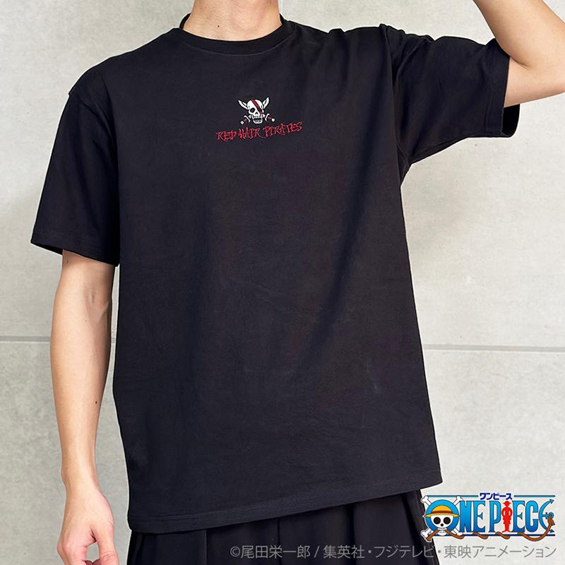 絡繰魂 からくりだましい × ONE PIECE ワンピース 赤髪のシャンクス 半袖Tシャツ 242002 半袖 Ｔシャツ Tee カットソー 四皇 赤髪 シャンクス 刺繍｜kyoto1207｜04