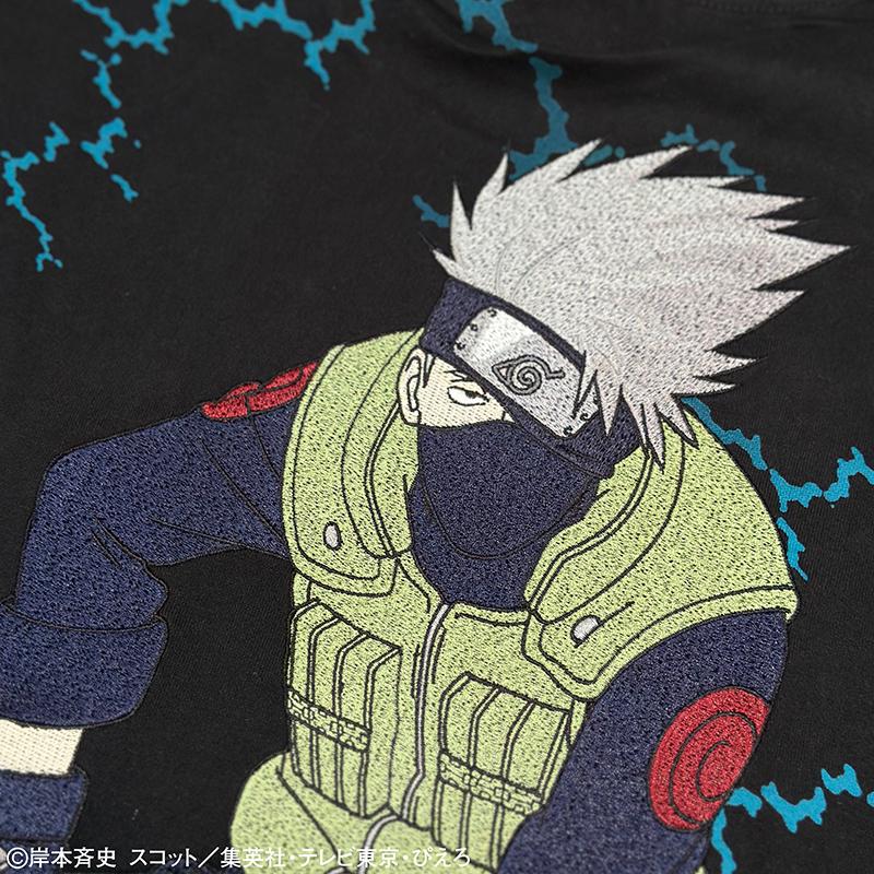 絡繰魂 × NARUTO はたけカカシ 刺繍 半袖 Tシャツ 252009 NARUTO