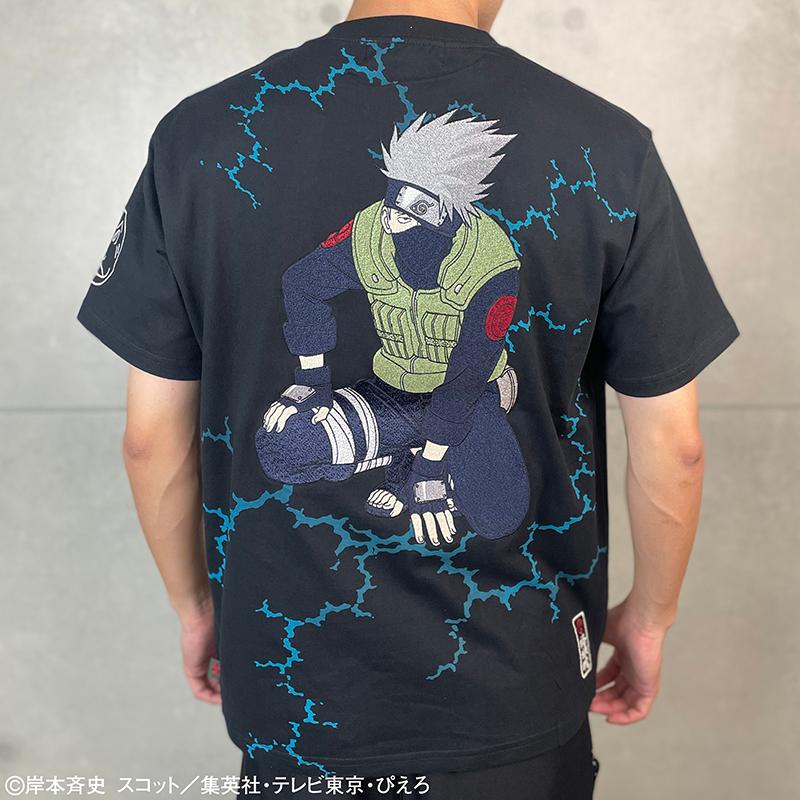 絡繰魂 × NARUTO はたけカカシ 刺繍 半袖 Tシャツ 252009 NARUTO