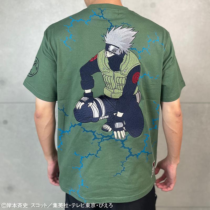 絡繰魂 × NARUTO はたけカカシ 刺繍 半袖 Tシャツ 252009 NARUTO 