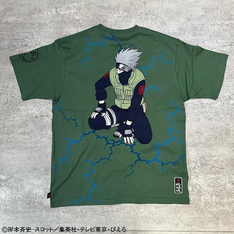NARUTO疾風伝 はたけカカシ 半袖Tシャツ XLサイズ グレー 絡繰魂 × NARUTO はたけカカシ 刺繍 半袖 Tシャツ 252009 NARUTO