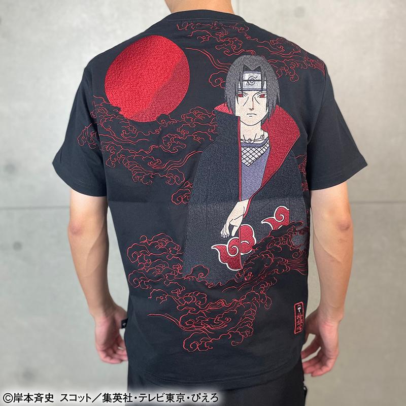 絡繰魂 × NARUTO うちはイタチ 刺繍 半袖 Tシャツ 252015 からくりだ