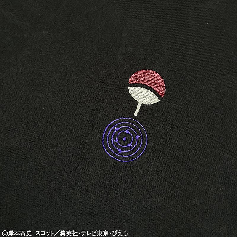 絡繰魂 × NARUTO うちはサスケ 刺繍 半袖 Tシャツ 252016 からくりだ