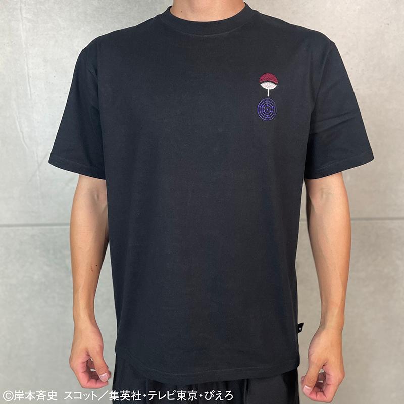絡繰魂 × NARUTO うちはサスケ 刺繍 半袖 Tシャツ 252016 からくりだ