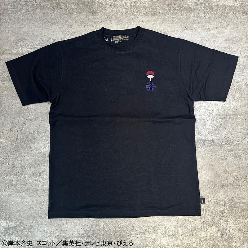 絡繰魂 × NARUTO うちはサスケ 刺繍 半袖 Tシャツ 252016 からくりだ