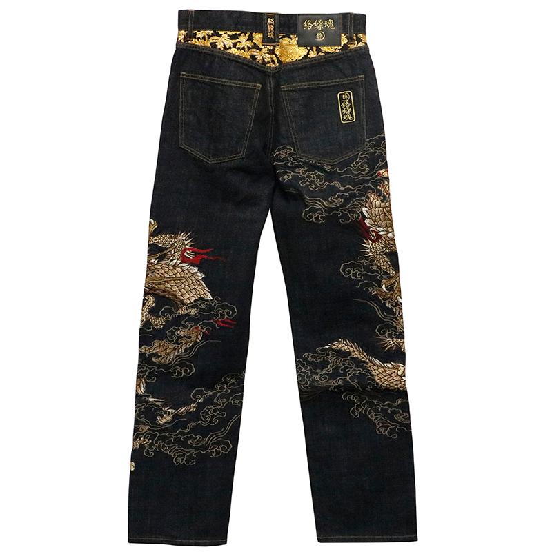 カラクリダマシイ 絡繰魂 双龍 和柄デニム ジーンズ Ｇパン ボトムス【28】 楽天市場】絡繰魂 カラクリダマシイ 和柄 ジーンズ デニム 粋