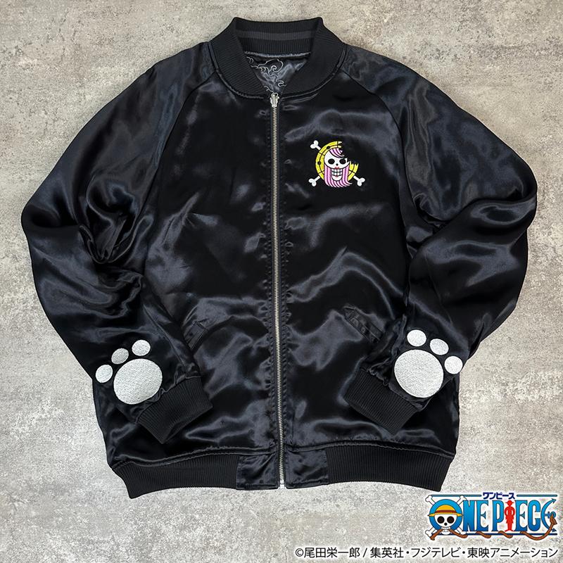 絡繰魂 × ONE PIECE 【くま】親子 刺繍 リバ−シブル スカジャン