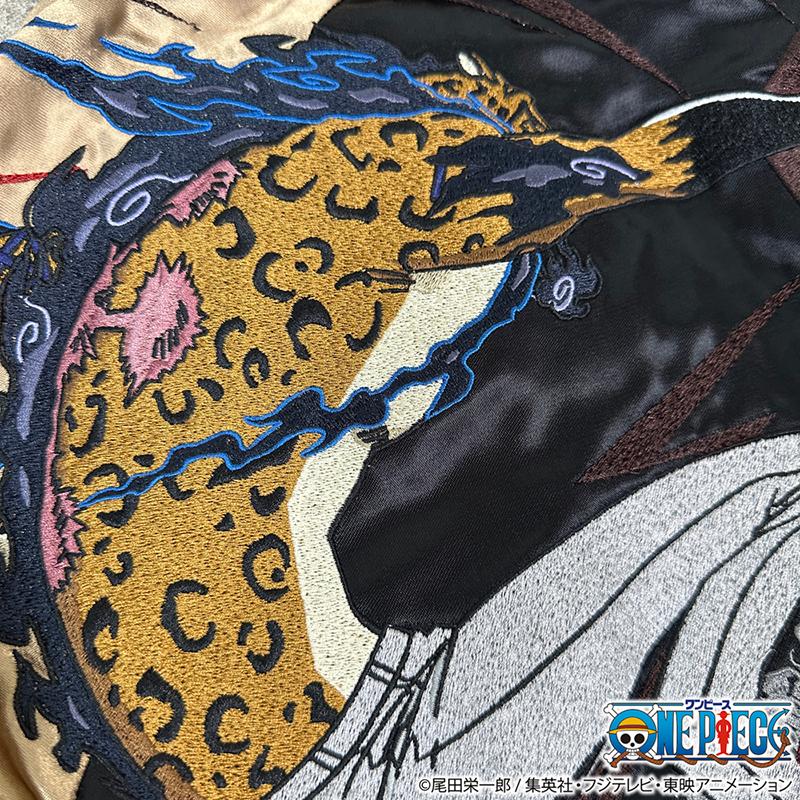 絡繰魂 × ONE PIECE ルフィvsルッチ 決戦 刺繍 リバーシブル