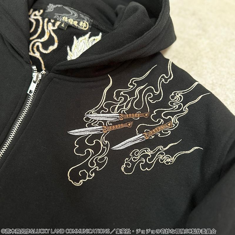 絡繰魂 × JOJO DIO ジップアップパーカー 261008 長袖 パーカー ZIPUP