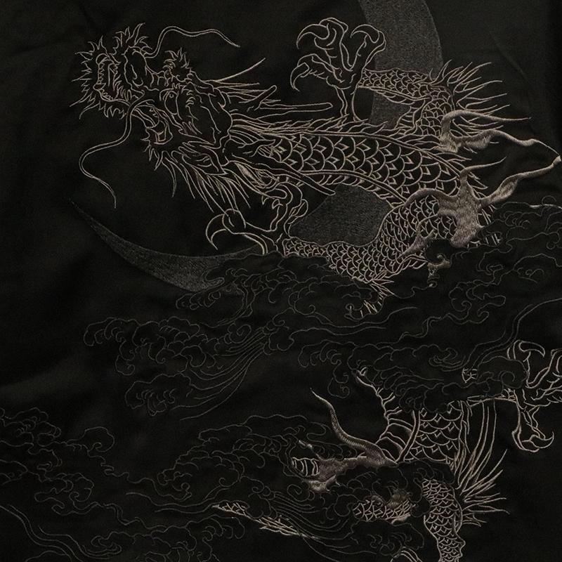 絡繰魂 からくりだましい 月光龍 柄 総刺繍 和柄 半袖 シャツ 262027