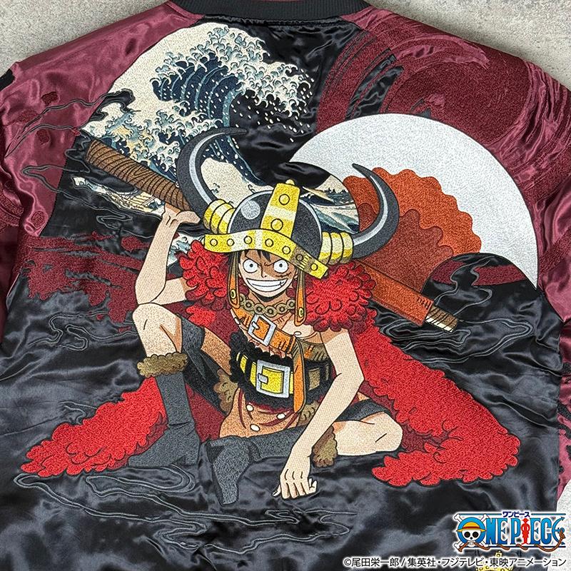 絡繰魂 予約販売 × ONE PIECE ルフィ (エルバフ) 刺繍 リバ−シブル