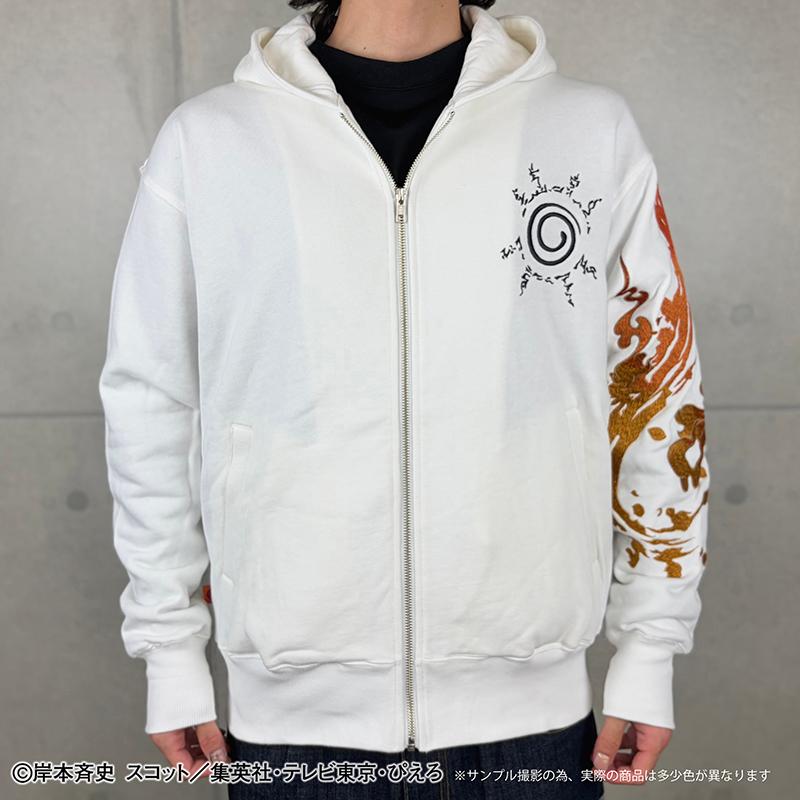 絡繰魂 × NARUTO うずまきナルト 刺繍 ジップアップパーカー 262085