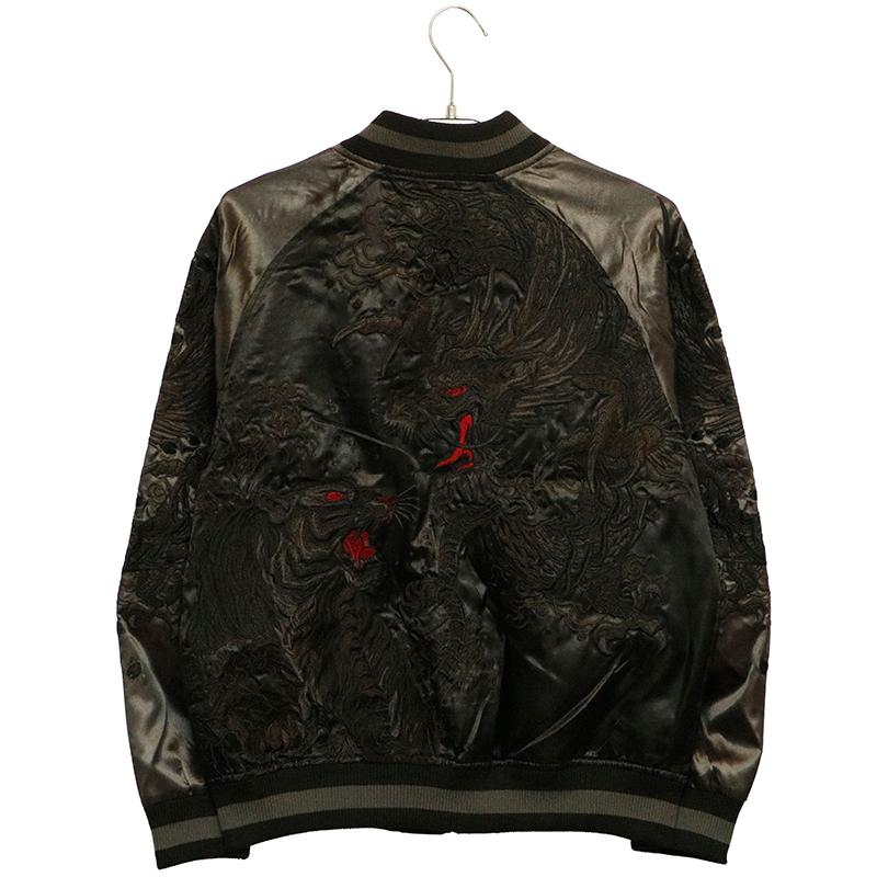 華鳥風月 かちょうふうげつ 龍虎 刺繍 和柄 スカジャン 3051801