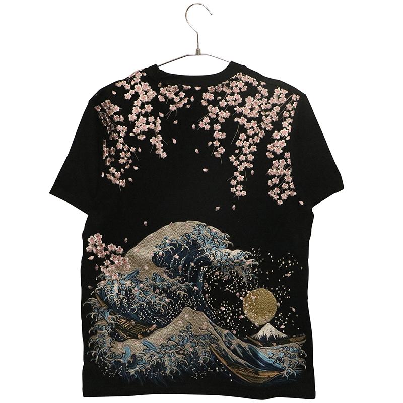 華鳥風月 かちょうふうげつ 富嶽三十六景 神奈川沖浪裏 柄 刺繍 和柄