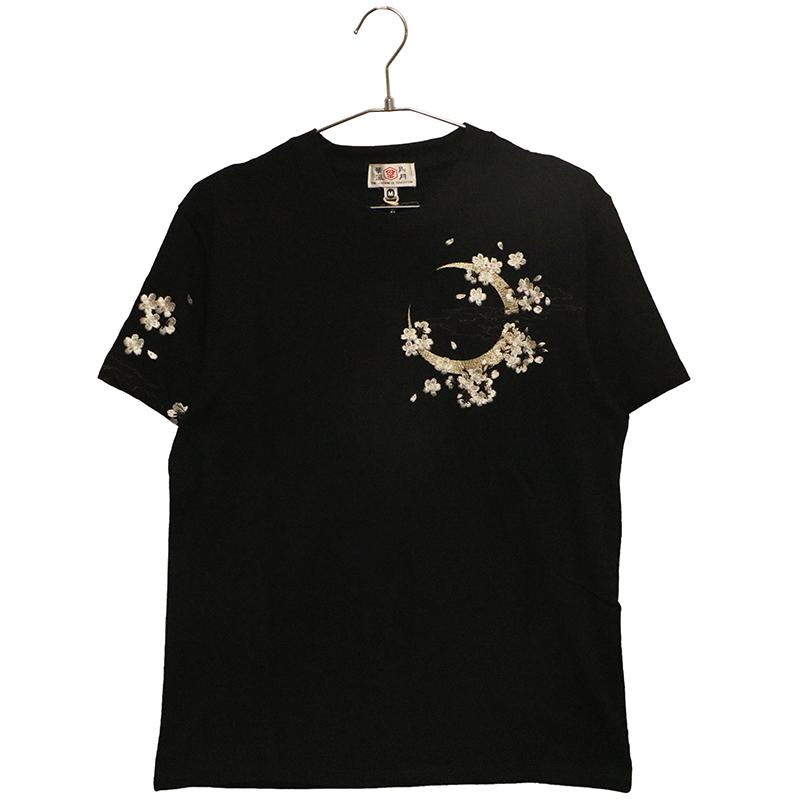 華鳥風月 かちょうふうげつ 鳳凰 柄 刺繍 和柄 半袖Tシャツ 3062102