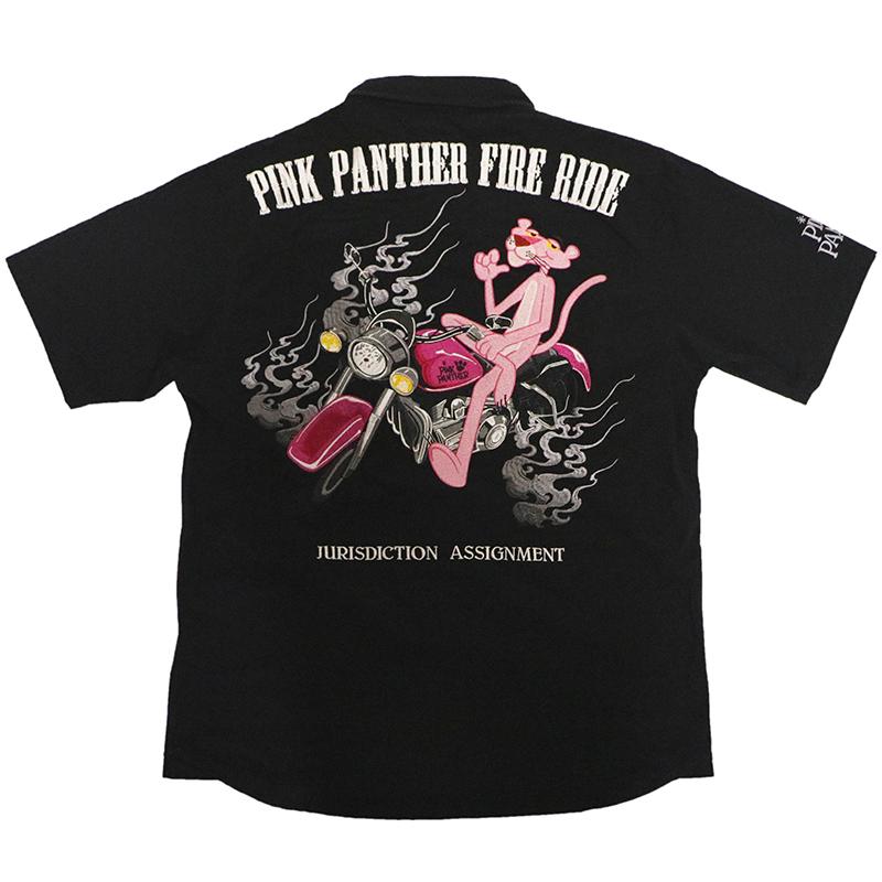 FLAG STAFF × PINK PANTHER PINK PANTHER 半袖 ワーク シャツ 422075 カジュアル 半袖シャツ ワークシャツ ピンクパンサー アメリカンバイク 柄 刺繍｜kyoto1207｜19