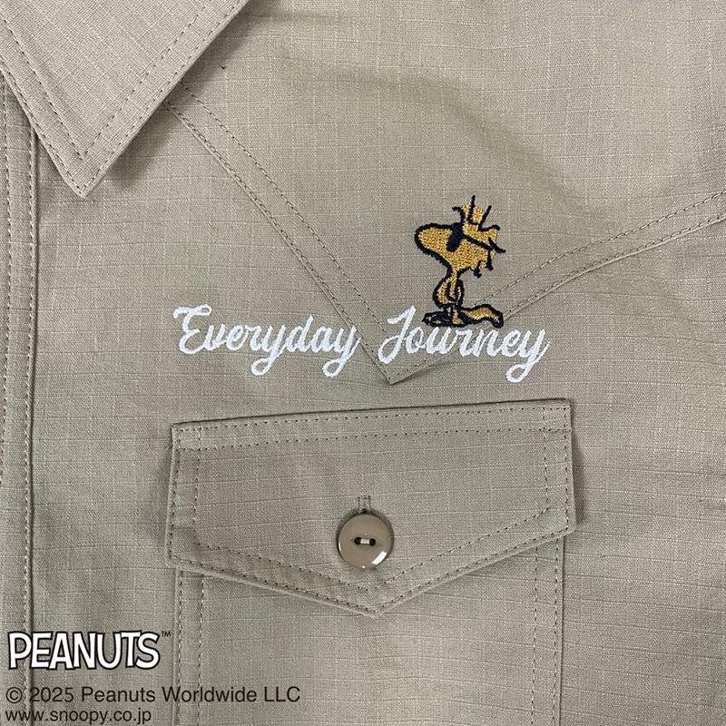 Flag staff SNOOPY × Flagstaff PEANUTS BIKER 刺繍 長袖 シャツ