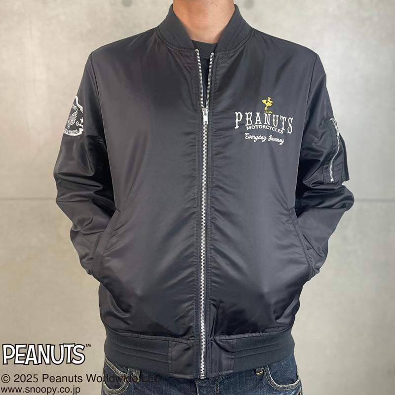 【極美品】フラッグスタッフ　フライトジャケット　スヌーピー　コラボモデル　メンズ Flag staff SNOOPY × Flagstaff MOTORCYCLE MA-1 443076