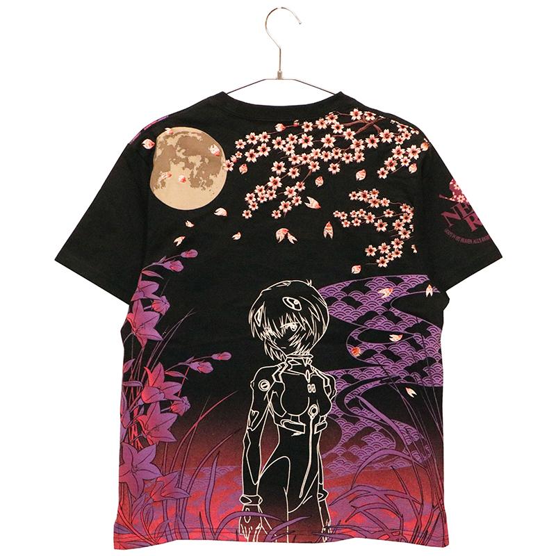 錦 nishiki × EVANGELION 枝垂れ桜綾波 和柄 半袖 Tシャツ 523218