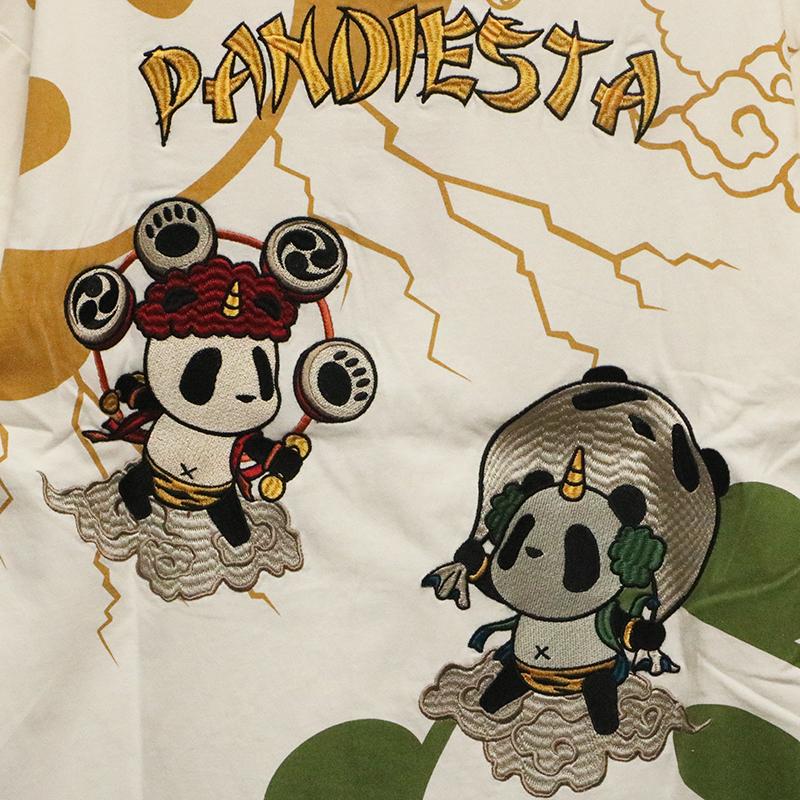 PANDIESTA（パンディエスタ） PANDIESTA JAPAN 子熊猫 風神雷神 刺繍