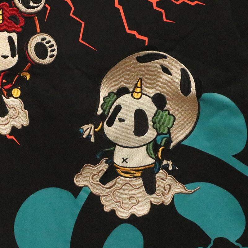 PANDIESTA（パンディエスタ） PANDIESTA JAPAN 子熊猫 風神雷神 刺繍