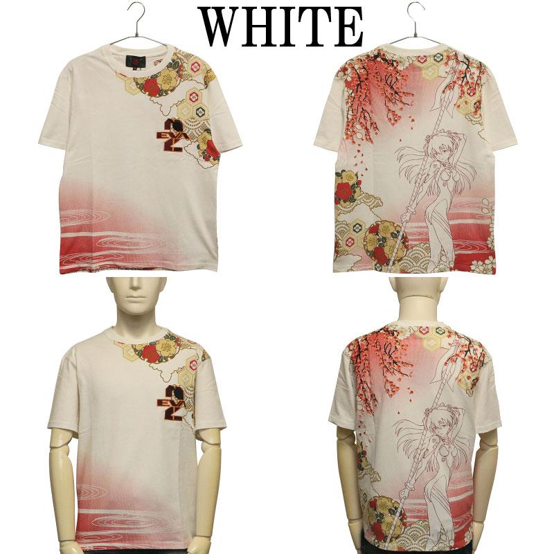 錦 nishiki × EVANGELION 百華流水 アスカ 和柄 半袖 Tシャツ 526234