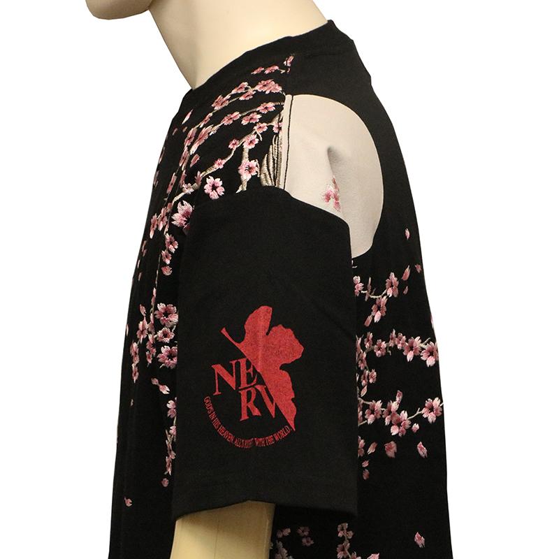 錦 nishiki × EVANGELION 綾波レイ浴衣姿 夜桜 和柄 半袖 Tシャツ