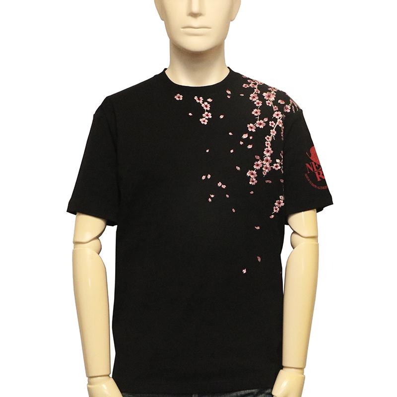 錦 nishiki × EVANGELION 綾波レイ浴衣姿 夜桜 和柄 半袖 Tシャツ