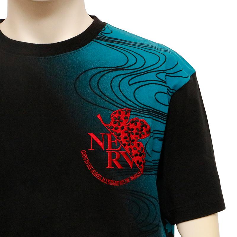 錦 nishiki × EVANGELION 雅桜 初号機 柄 和柄 半袖 Tシャツ 554217